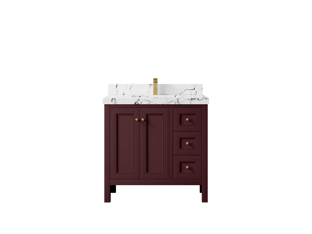 Nashville 36 in. W x 22 in. D Center Sink Bathroom Vanity - Willow Bath and Vanity