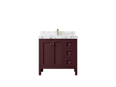Nashville 36 in. W x 22 in. D Center Sink Bathroom Vanity - Willow Bath and Vanity