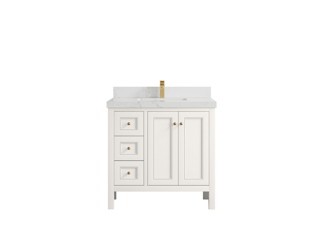 Nashville 36 in. W x 22 in. D Center Sink Bathroom Vanity - Willow Bath and Vanity