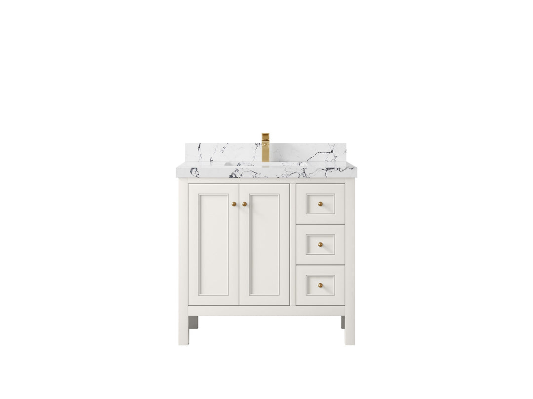 Nashville 36 in. W x 22 in. D Center Sink Bathroom Vanity - Willow Bath and Vanity