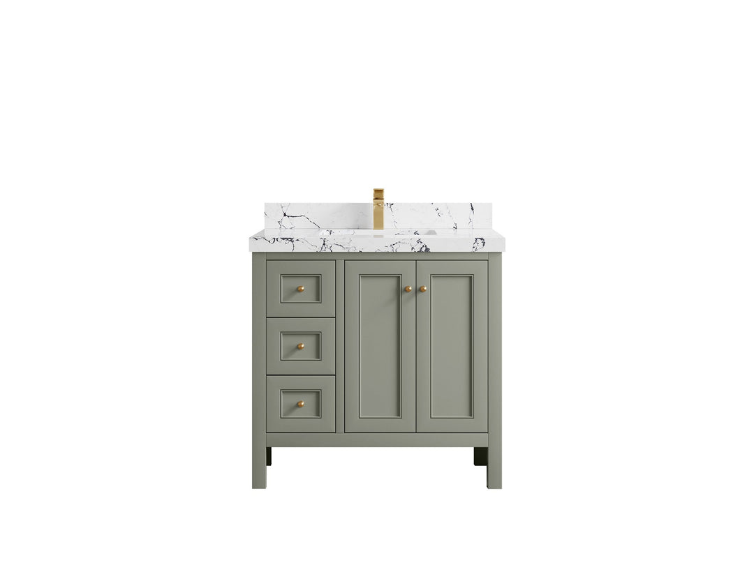 Nashville 36 in. W x 22 in. D Center Sink Bathroom Vanity - Willow Bath and Vanity