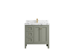 Nashville 36 in. W x 22 in. D Center Sink Bathroom Vanity - photo 49