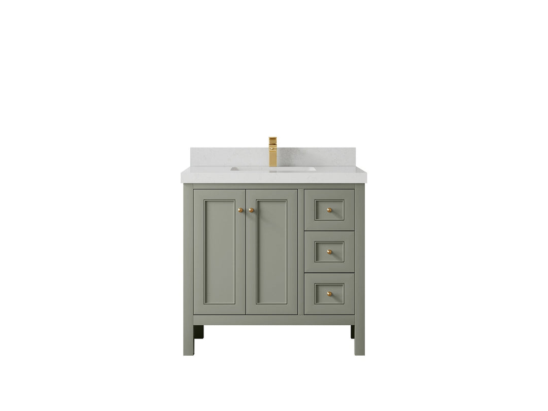 Nashville 36 in. W x 22 in. D Center Sink Bathroom Vanity - Willow Bath and Vanity