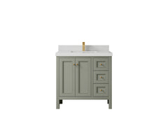 Nashville 36 in. W x 22 in. D Center Sink Bathroom Vanity - photo 31