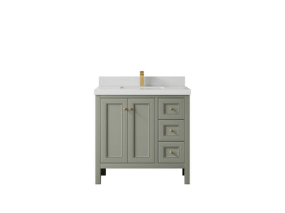 Nashville 36 in. W x 22 in. D Center Sink Bathroom Vanity - Willow Bath and Vanity
