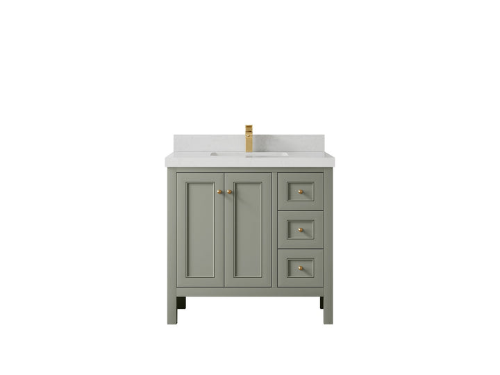 Nashville 36 in. W x 22 in. D Center Sink Bathroom Vanity - photo 31