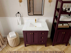 Nashville 36 in. W x 22 in. D Center Sink Bathroom Vanity - photo 42