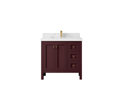 Nashville 36 in. W x 22 in. D Center Sink Bathroom Vanity - Willow Bath and Vanity