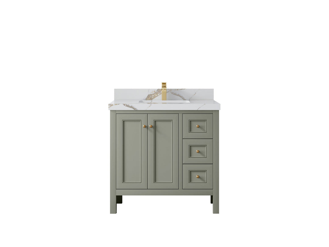 Nashville 36 in. W x 22 in. D Center Sink Bathroom Vanity - Willow Bath and Vanity