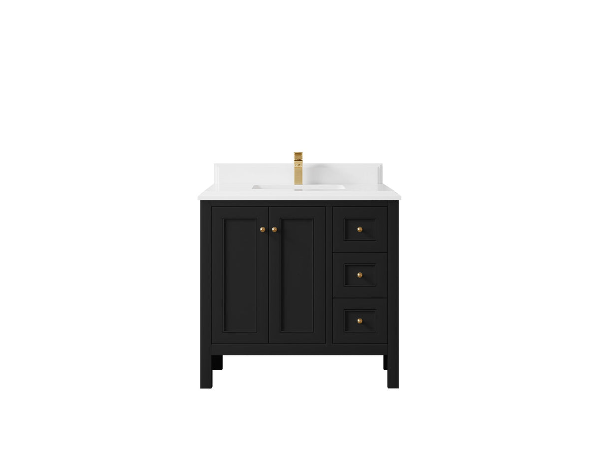 Nashville 36 in. W x 22 in. D Center Sink Bathroom Vanity - Willow Bath and Vanity