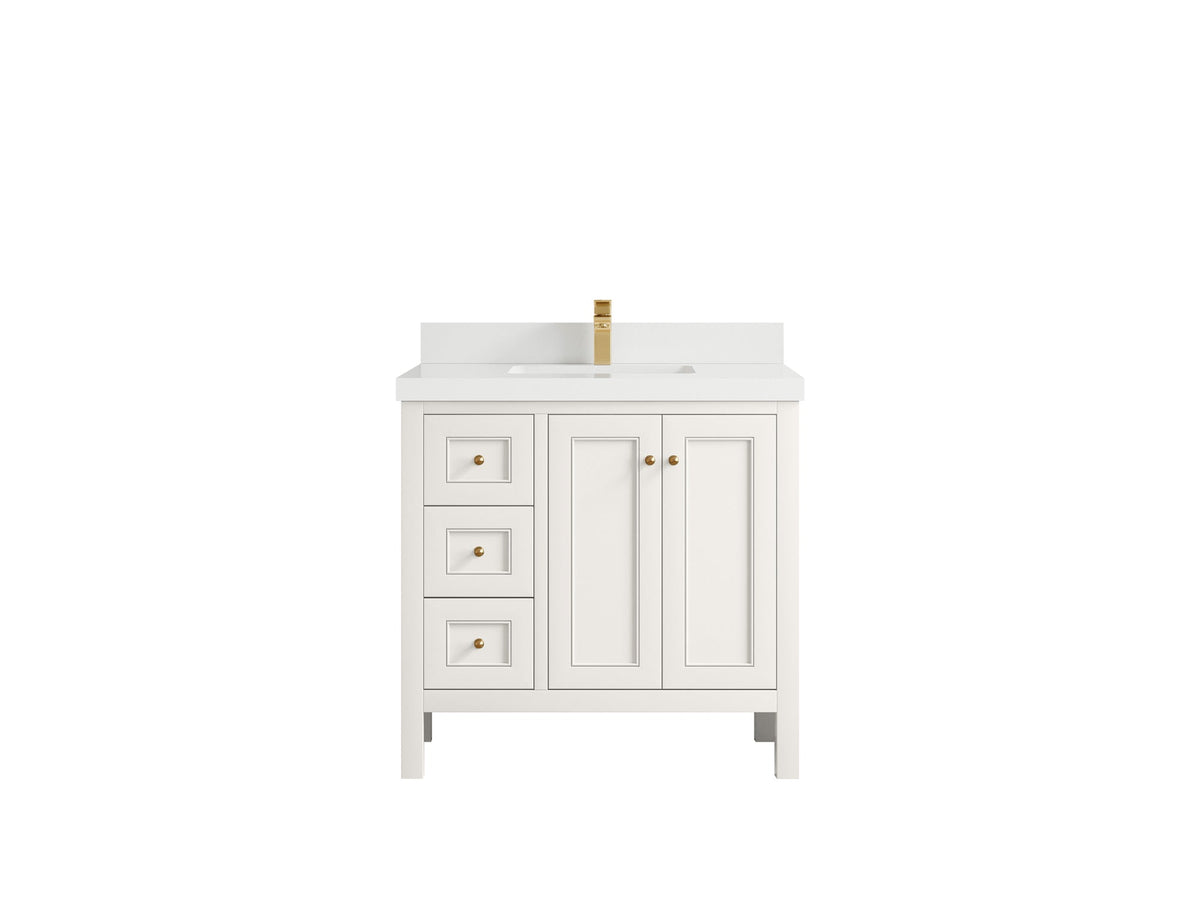 Nashville 36 in. W x 22 in. D Center Sink Bathroom Vanity - Willow Bath and Vanity