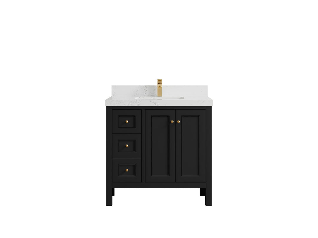 Nashville 36 in. W x 22 in. D Center Sink Bathroom Vanity - Willow Bath and Vanity