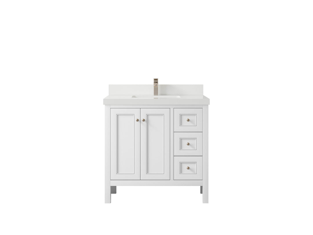 Nashville 36 in. W x 22 in. D Center Sink Bathroom Vanity - Willow Bath and Vanity