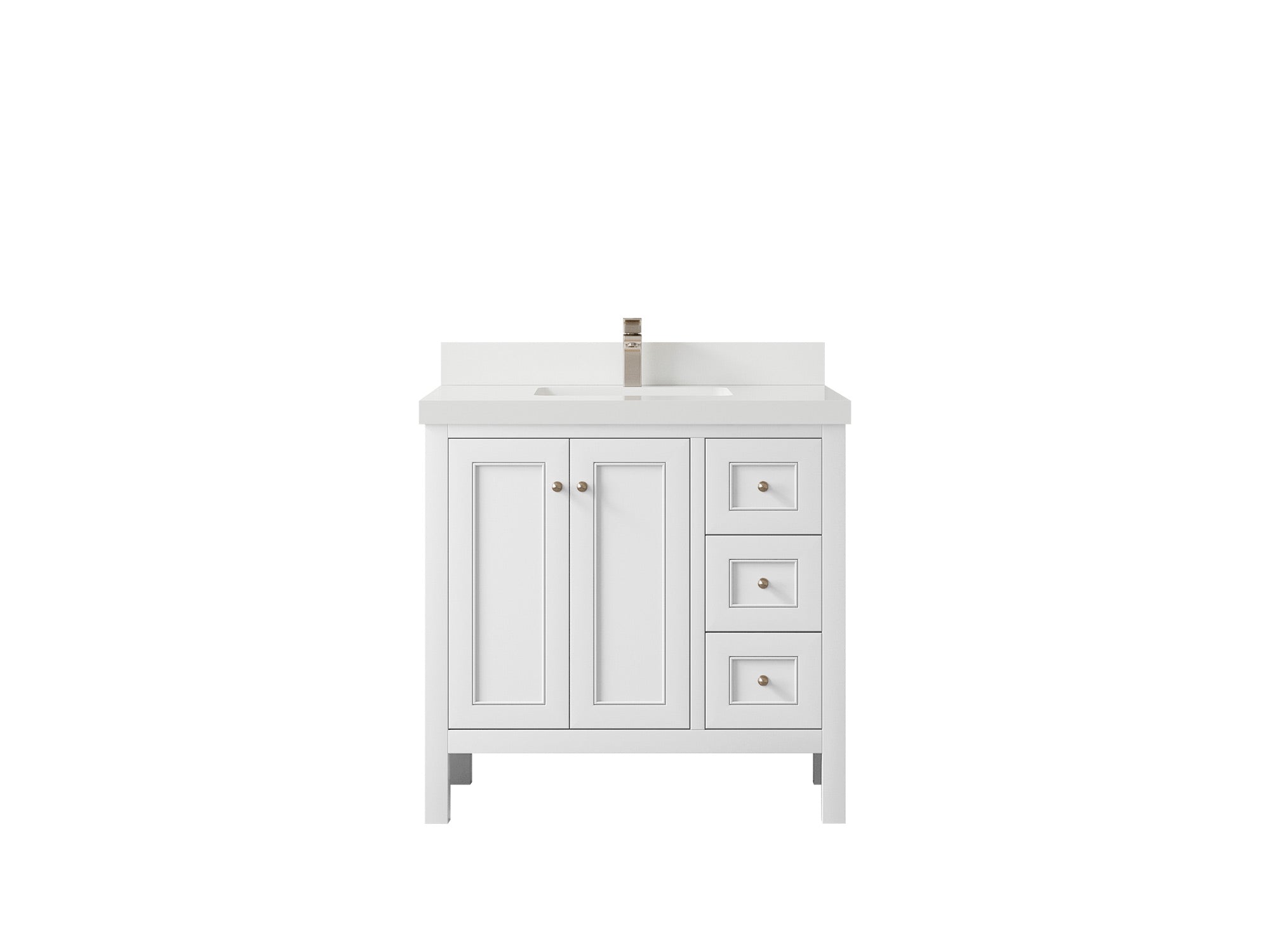 Nashville 36 in. W x 22 in. D Center Sink Bathroom Vanity - Willow Bath and Vanity