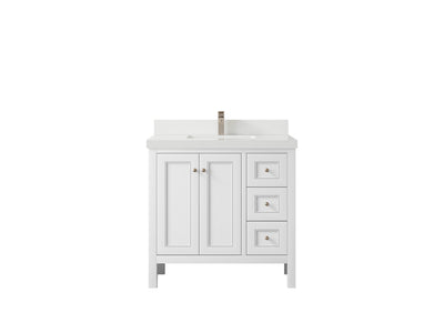 Nashville 36 in. W x 22 in. D Center Sink Bathroom Vanity - Willow Bath and Vanity