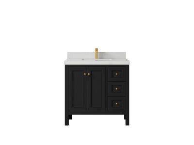 Nashville 36 in. W x 22 in. D Center Sink Bathroom Vanity - Willow Bath and Vanity