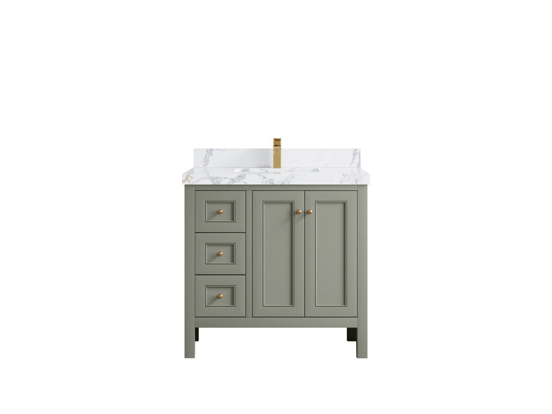 Nashville 36 in. W x 22 in. D Center Sink Bathroom Vanity - Willow Bath and Vanity