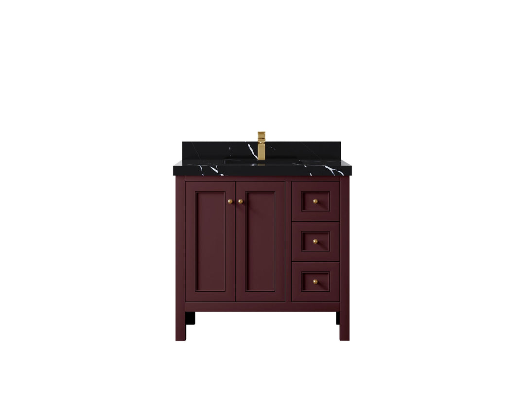 Nashville 36 in. W x 22 in. D Center Sink Bathroom Vanity - Willow Bath and Vanity