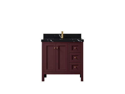 Nashville 36 in. W x 22 in. D Center Sink Bathroom Vanity - Willow Bath and Vanity