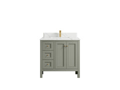 Nashville 36 in. W x 22 in. D Center Sink Bathroom Vanity - photo 33