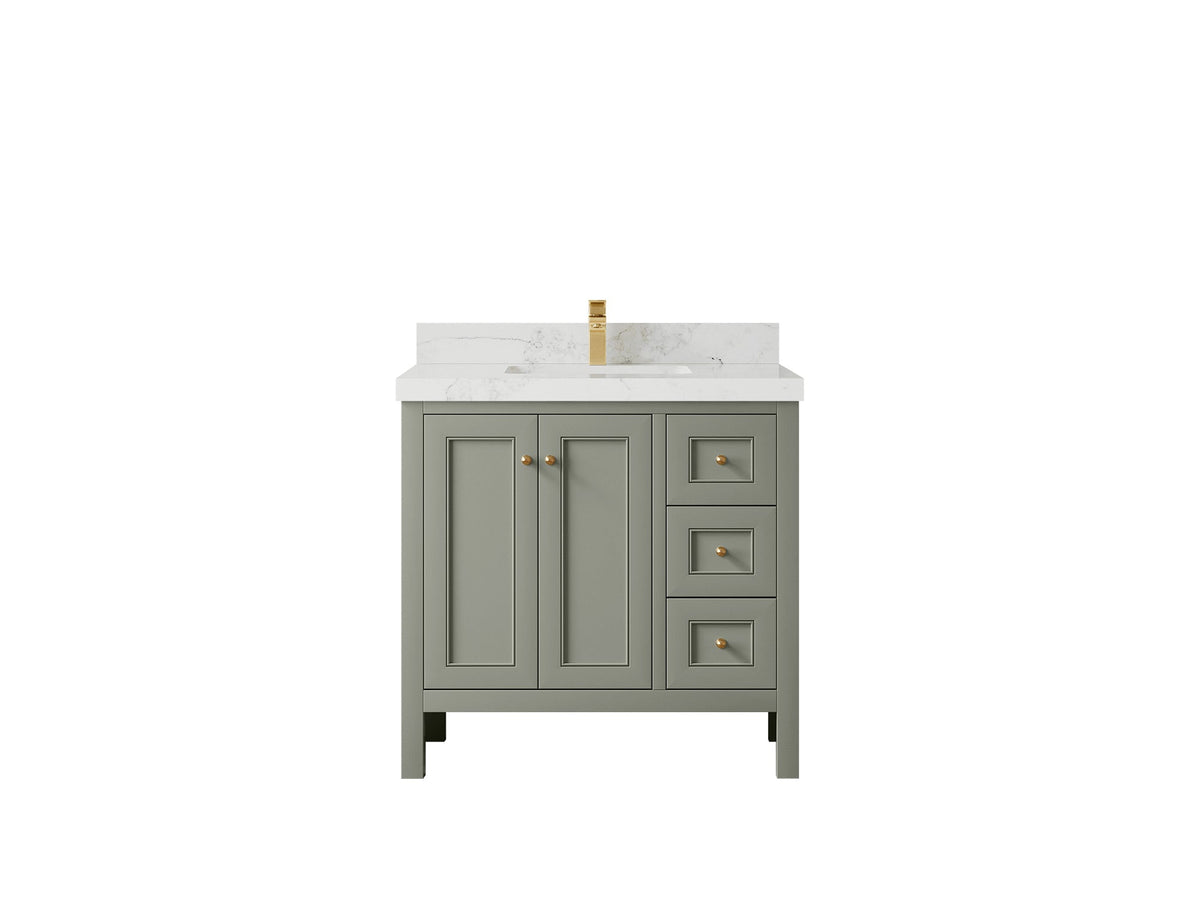 Nashville 36 in. W x 22 in. D Center Sink Bathroom Vanity - Willow Bath and Vanity