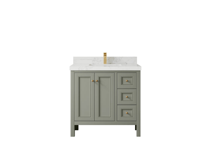 Nashville 36 in. W x 22 in. D Center Sink Bathroom Vanity - photo 23