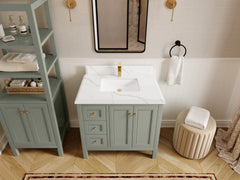 Nashville 36 in. W x 22 in. D Center Sink Bathroom Vanity - photo 32