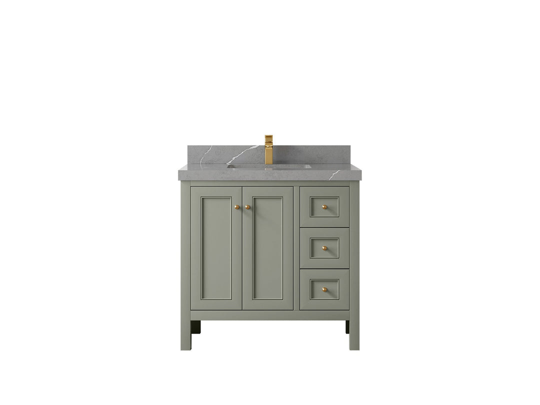 Nashville 36 in. W x 22 in. D Center Sink Bathroom Vanity - Willow Bath and Vanity
