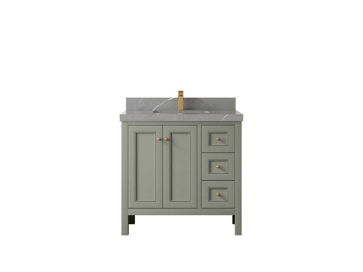 Nashville 36 in. W x 22 in. D Center Sink Bathroom Vanity - Willow Bath and Vanity