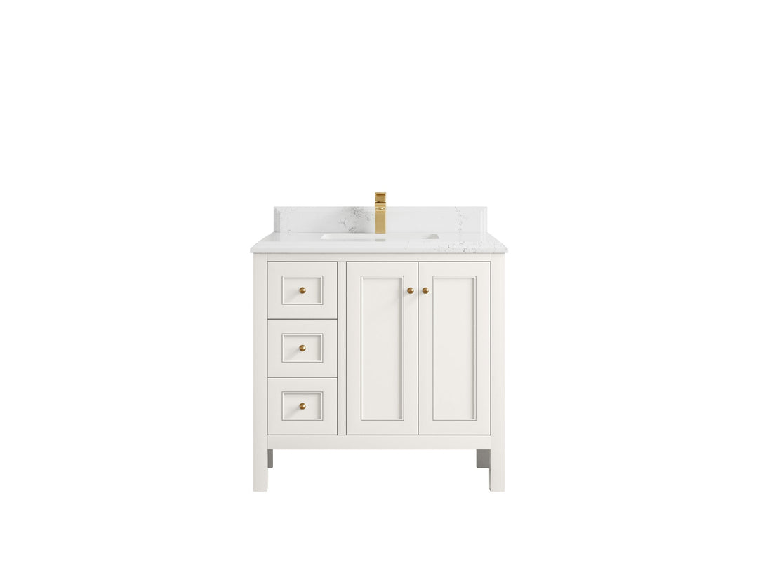 Nashville 36 in. W x 22 in. D Center Sink Bathroom Vanity - Willow Bath and Vanity