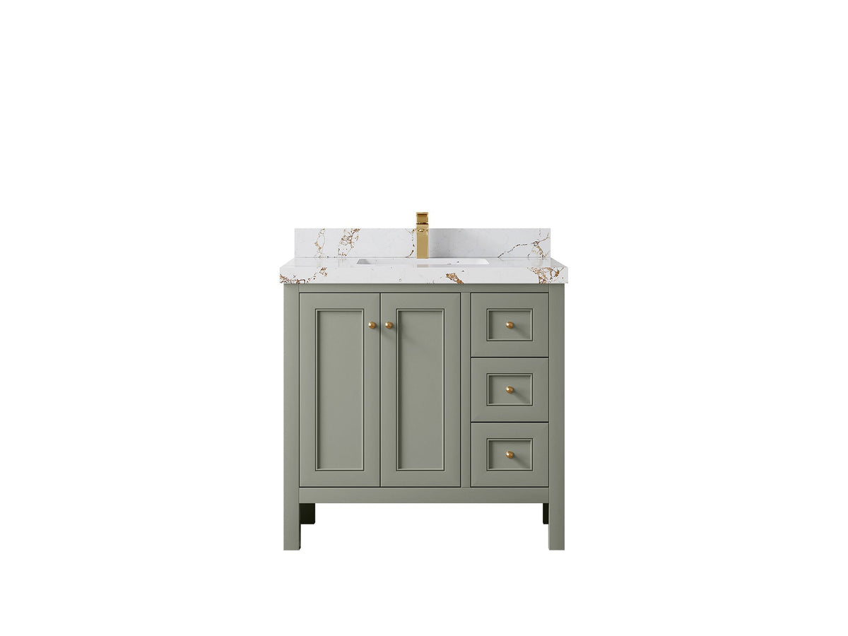 Nashville 36 in. W x 22 in. D Center Sink Bathroom Vanity - Willow Bath and Vanity