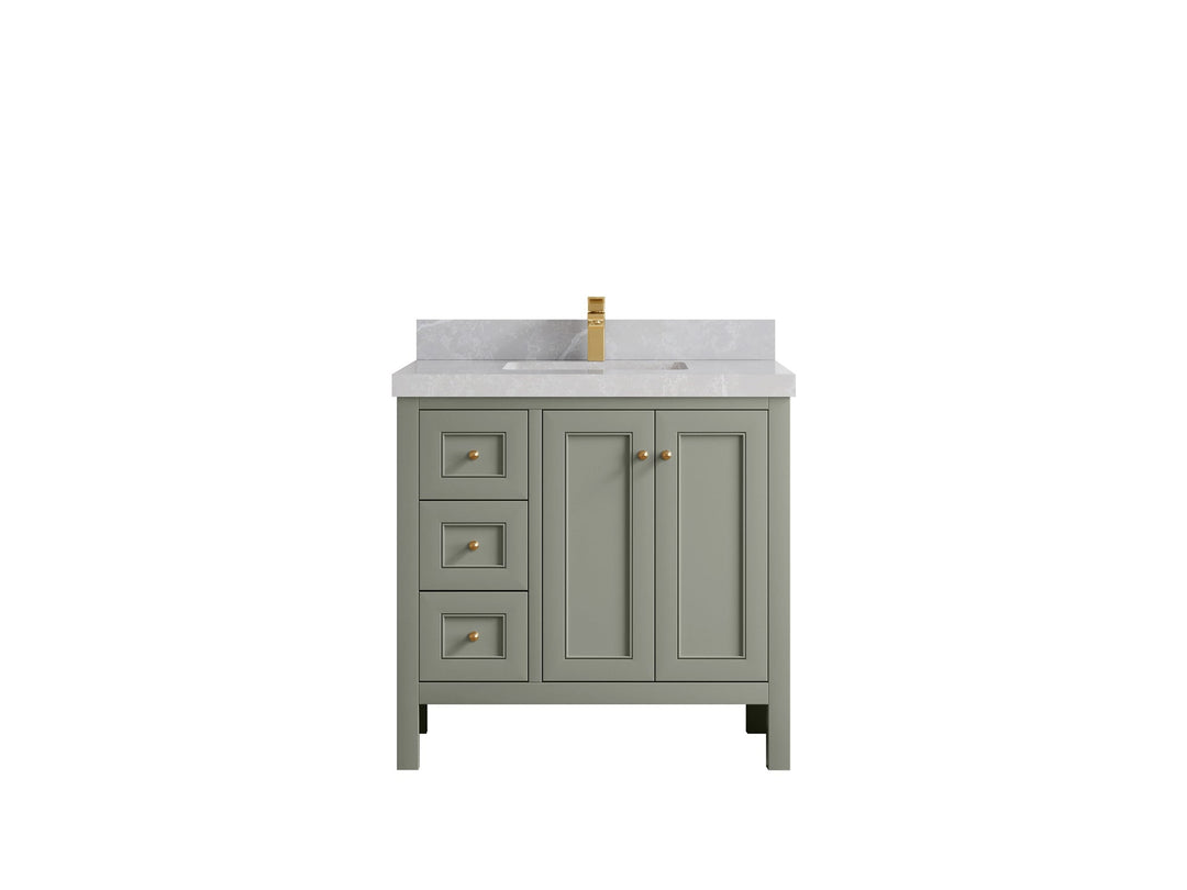 Nashville 36 in. W x 22 in. D Center Sink Bathroom Vanity - Willow Bath and Vanity