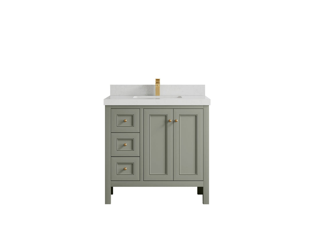 Nashville 36 in. W x 22 in. D Center Sink Bathroom Vanity - Willow Bath and Vanity