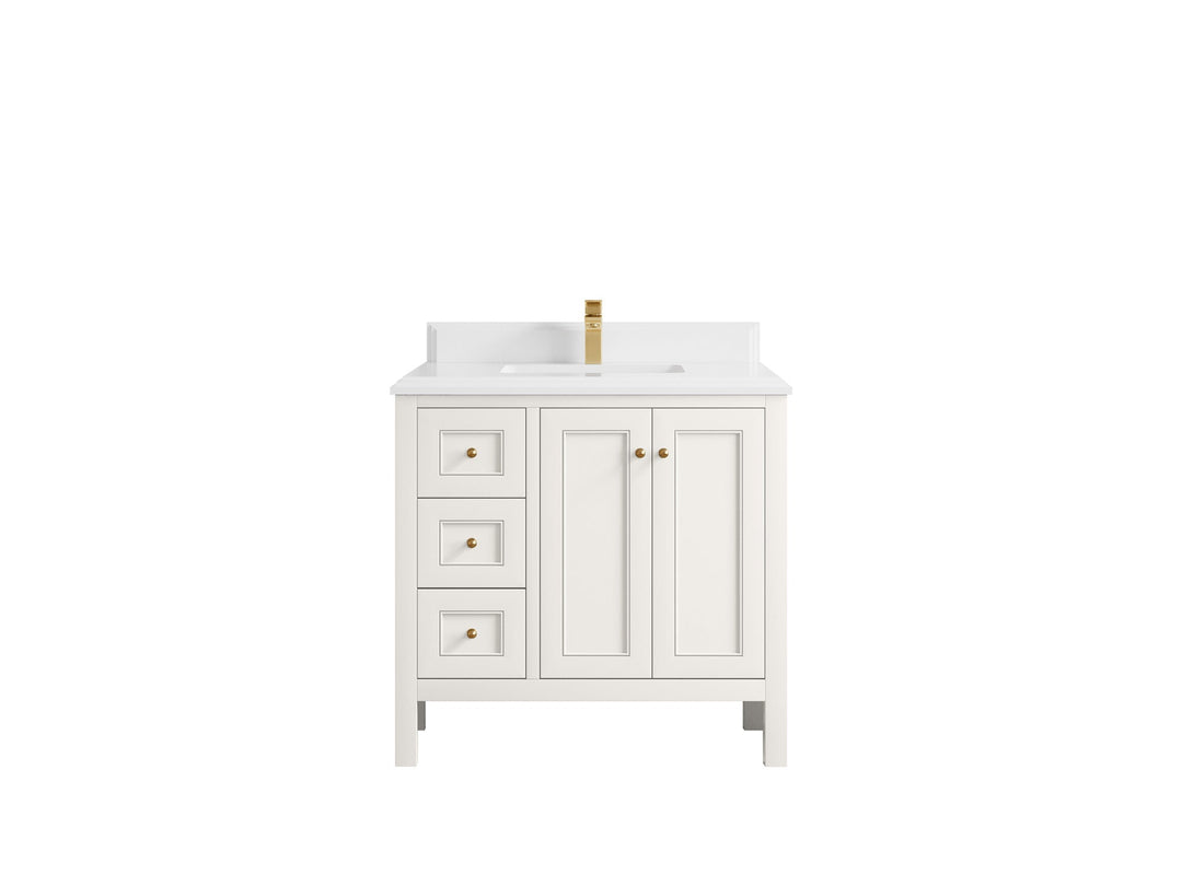 Nashville 36 in. W x 22 in. D Center Sink Bathroom Vanity - Willow Bath and Vanity