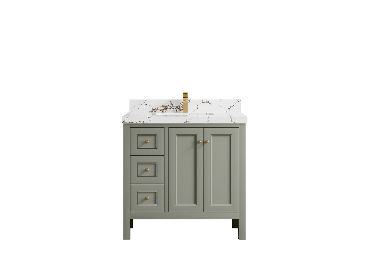 Nashville 36 in. W x 22 in. D Center Sink Bathroom Vanity - Willow Bath and Vanity