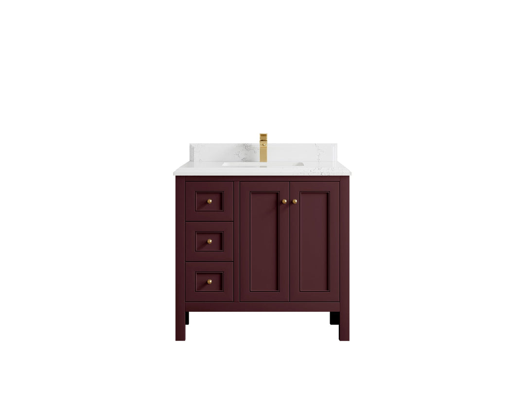 Nashville 36 in. W x 22 in. D Center Sink Bathroom Vanity - Willow Bath and Vanity