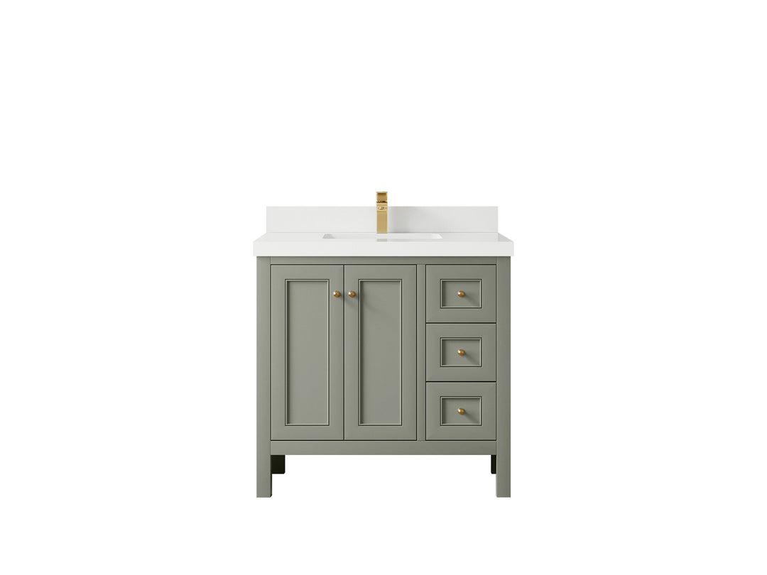 Nashville 36 in. W x 22 in. D Center Sink Bathroom Vanity - Willow Bath and Vanity
