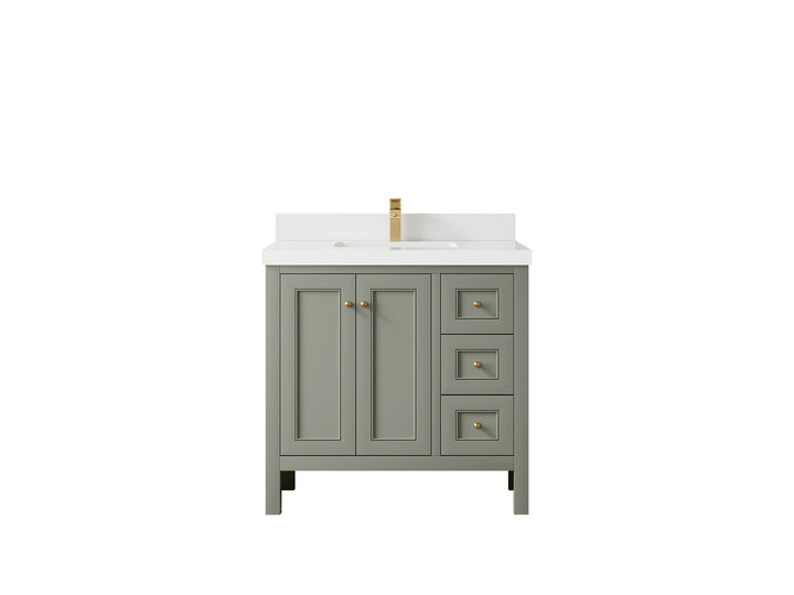 Nashville 36 in. W x 22 in. D Center Sink Bathroom Vanity - photo 15