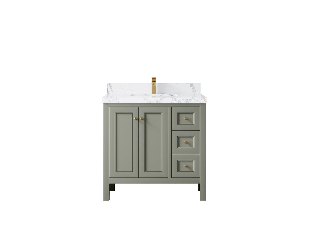 Nashville 36 in. W x 22 in. D Center Sink Bathroom Vanity - Willow Bath and Vanity