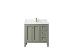 Nashville 36 in. W x 22 in. D Center Sink Bathroom Vanity - photo 25