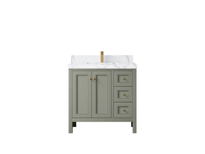Nashville 36 in. W x 22 in. D Center Sink Bathroom Vanity - Willow Bath and Vanity