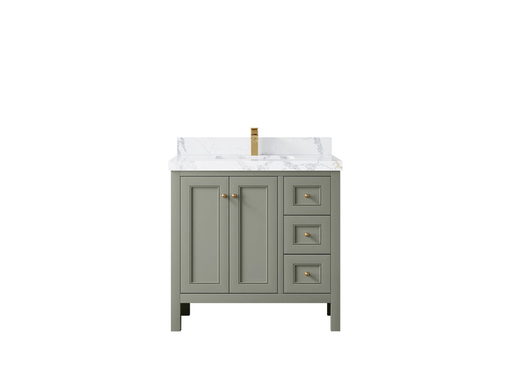 Nashville 36 in. W x 22 in. D Center Sink Bathroom Vanity - photo 25