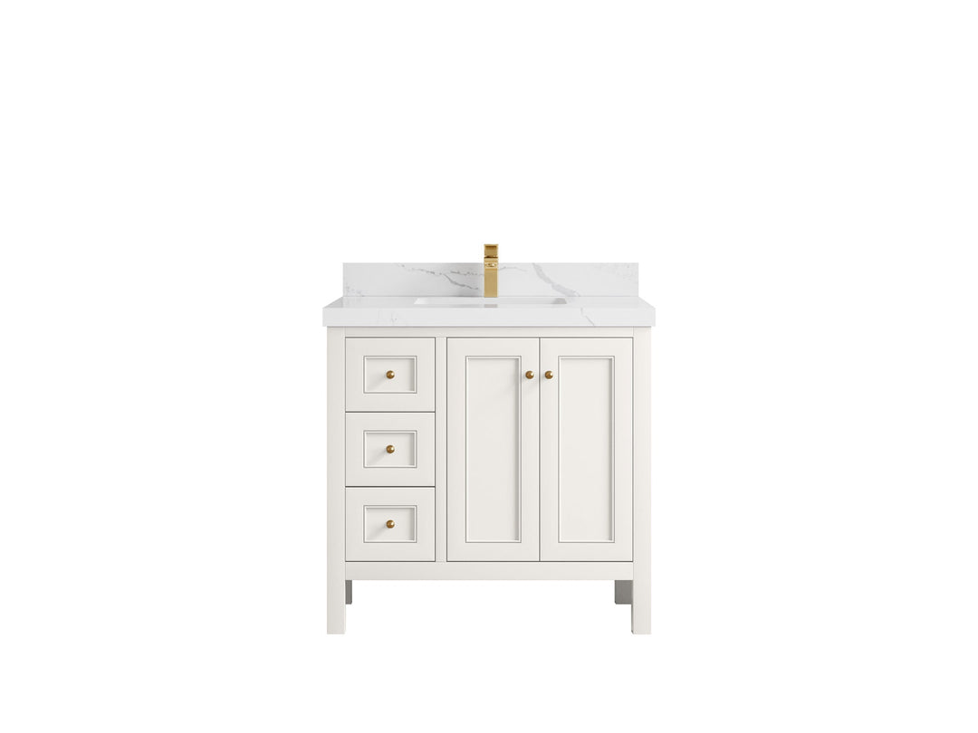 Nashville 36 in. W x 22 in. D Center Sink Bathroom Vanity - Willow Bath and Vanity