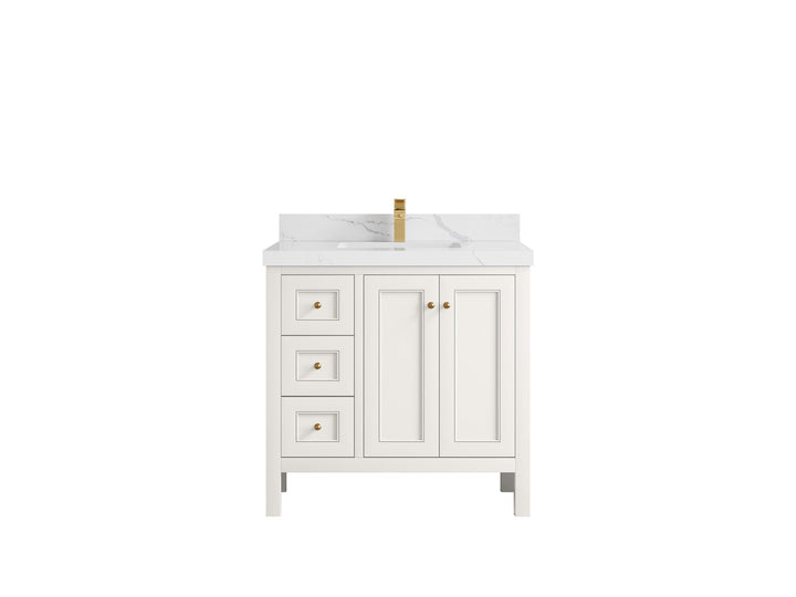 Nashville 36 in. W x 22 in. D Center Sink Bathroom Vanity - photo 21