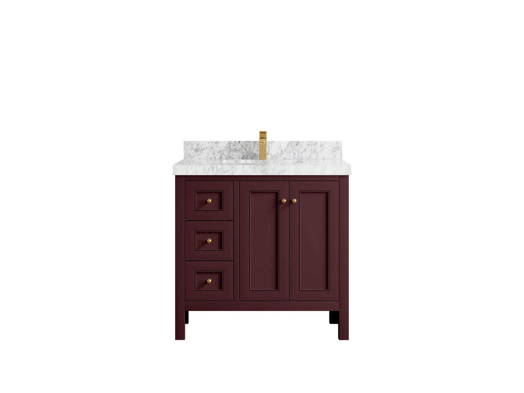 Nashville 36 in. W x 22 in. D Center Sink Bathroom Vanity - Willow Bath and Vanity