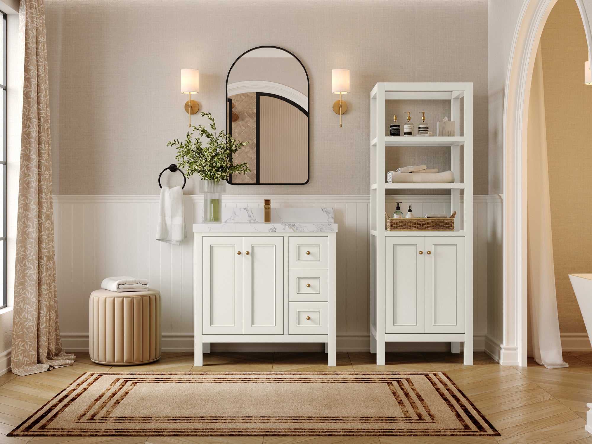Nashville 36 in. W x 22 in. D Center Sink Bathroom Vanity - Willow Bath and Vanity