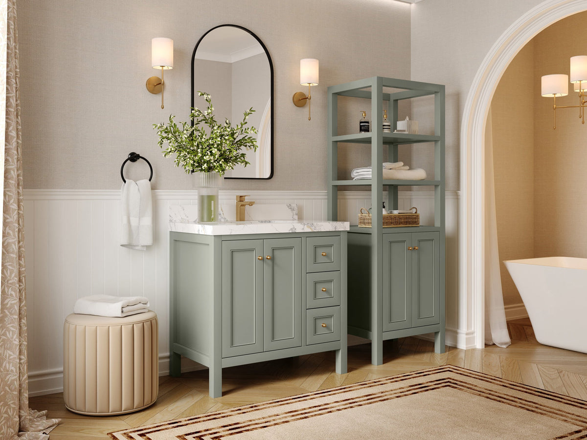 Nashville 36 in. W x 22 in. D Center Sink Bathroom Vanity - Willow Bath and Vanity
