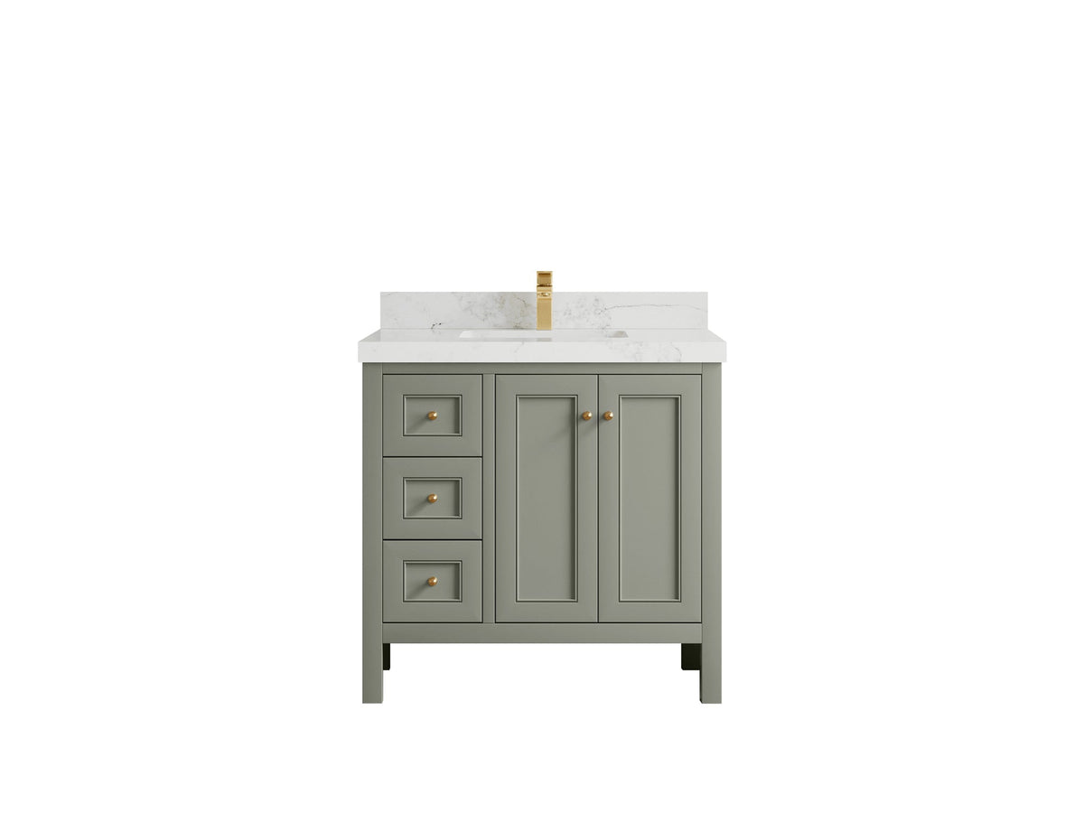 Nashville 36 in. W x 22 in. D Center Sink Bathroom Vanity - Willow Bath and Vanity