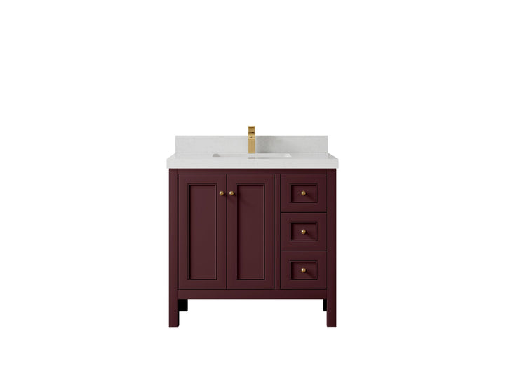 Nashville 36 in. W x 22 in. D Center Sink Bathroom Vanity - photo 25