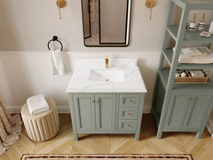 Nashville 36 in. W x 22 in. D Center Sink Bathroom Vanity - photo 32